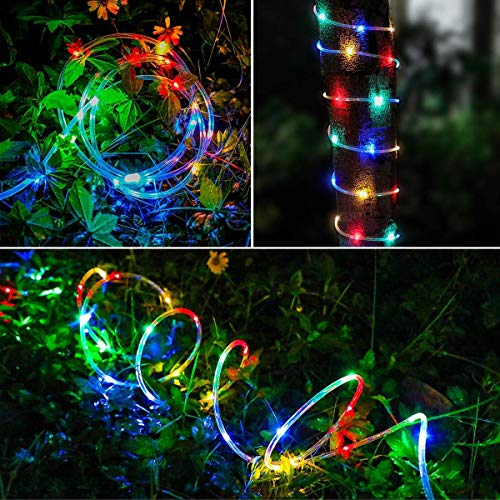 120 LED 8 Modes Lights Battery Operated Fairy String Lights Rope Outdoor Waterproof W/ Remote Multi-Color 40Ft