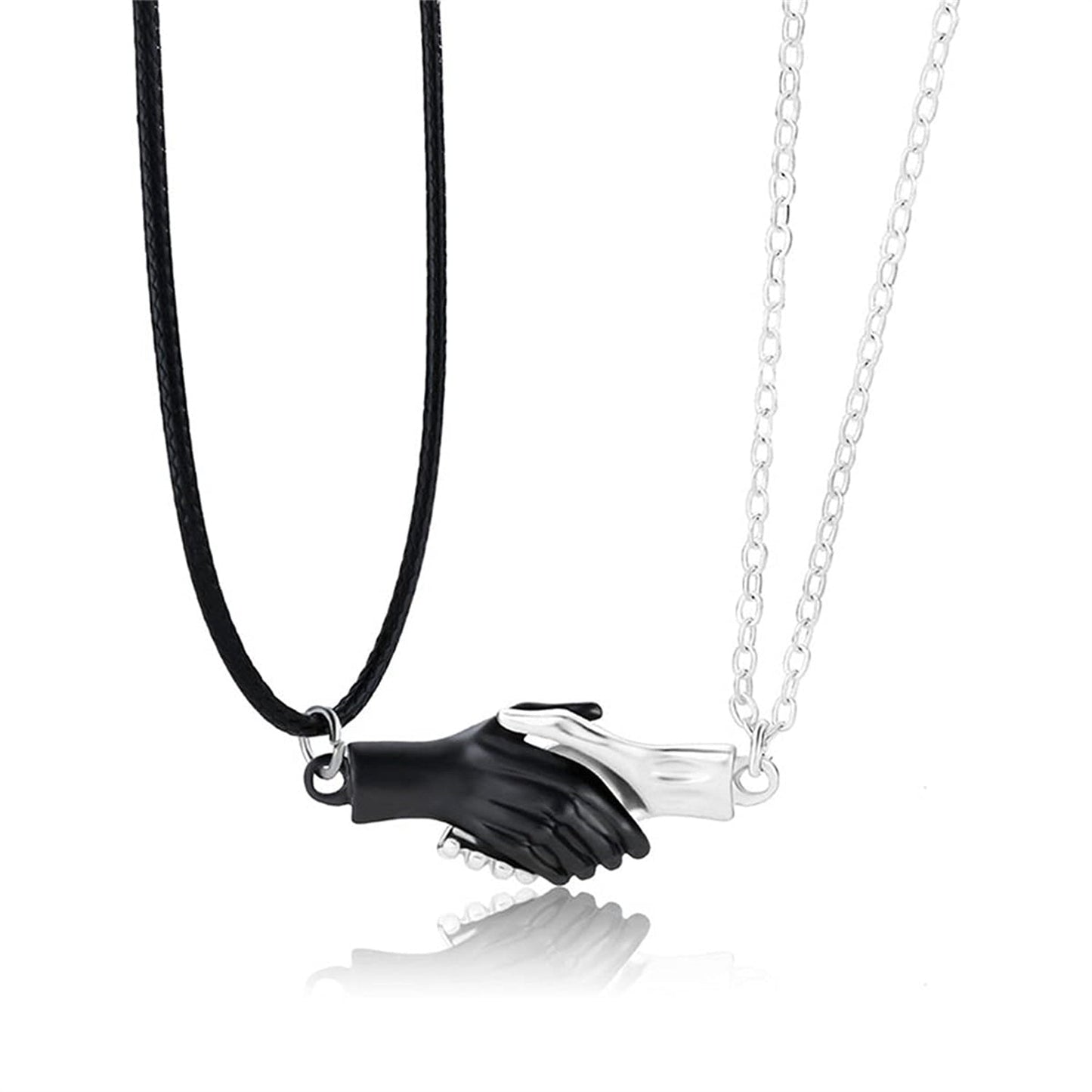 Magnetic Handshake Matching Necklaces For Couples