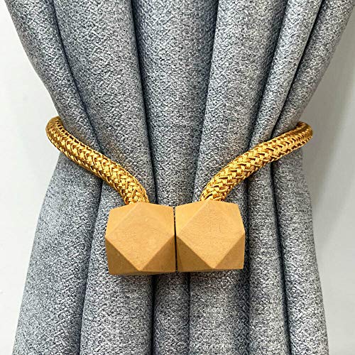 Magnetic Curtain Tiebacks- 2 pcs Beige European Style