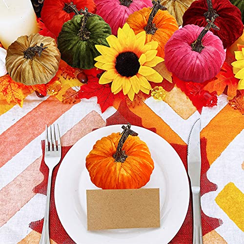 6PCS Artificial Harvest Pumpkins for Halloween Thanksgiving Fall Decorations