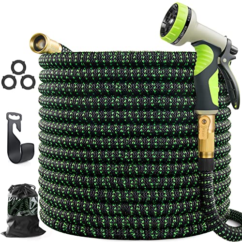 100ft Garden Expandable Hose w/ 10 Function Spray Nozzle