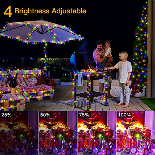 207FT 630LED 11 Modes Warm White to Multicolor Christmas Lights