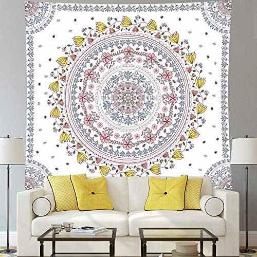 Psychedelic Colorful Seven Chakra Yoga Galaxy Stars Tapestry