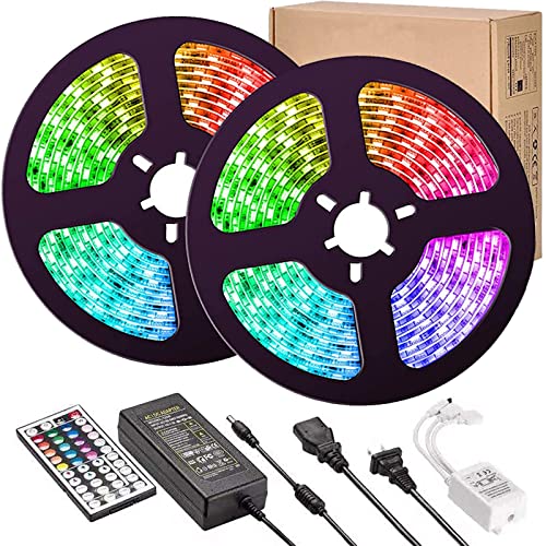 Led Lights Strip for Bedroom, 300Leds Waterproof w/ IR Remote Controller