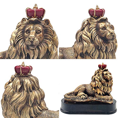 Lion King Figurines Statue, 5''H Office Desk Decoration, Nordic Style Collectible Figurines,