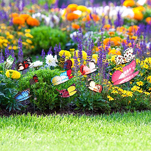 Butterfly Stakes, 50pcs 11.5inch for Garden Decoration