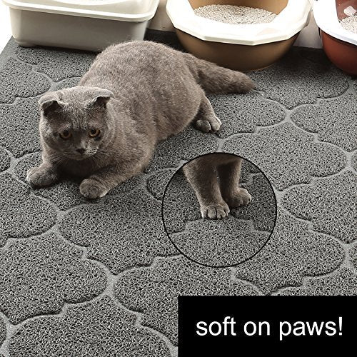 Cat Litter Mat, XL Super Size, Phthalate Free, Easy to Clean, 46x35 Inches