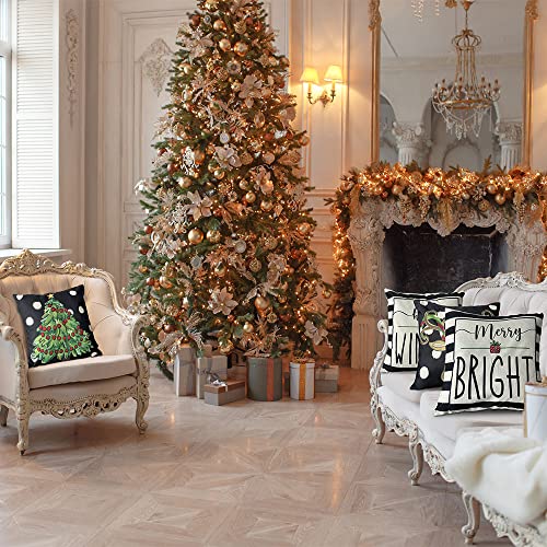 Set of 4 Christmas Pillow Covers 18X18 Inch