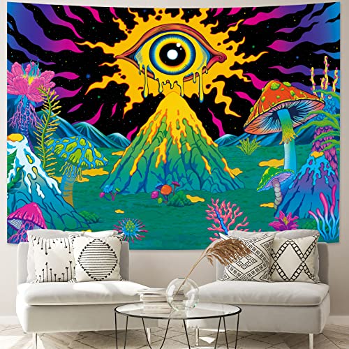Psychedelic Eye Trippy Mushroom Tapestry for Wall Decoration