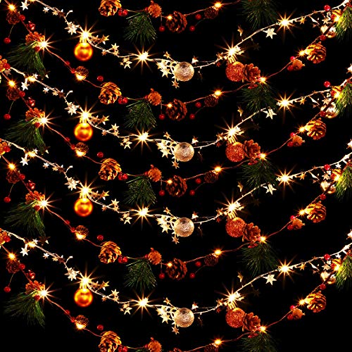 2 Pieces 6.5 Feet 20 LED Christmas String Lights