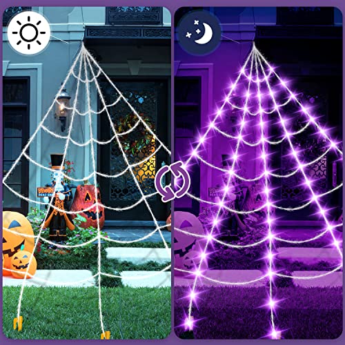 Halloween Decorations 16 Ft Spider Web String Lights