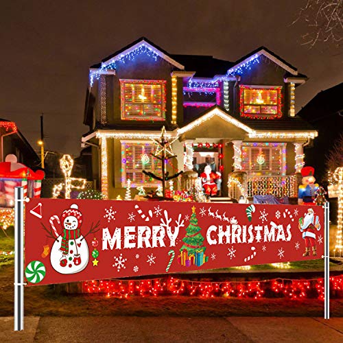 Merry Christmas Banner - Extra Large 10.2 ft x 1.8 ft