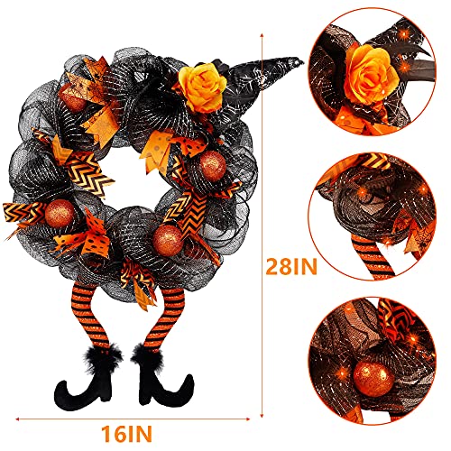 Halloween Wreaths w/ 30 LEDs for Home Decoration