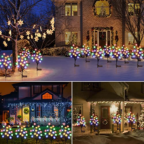 4 Pack Christmas Decorations Solar Garden Lights- Multicolor