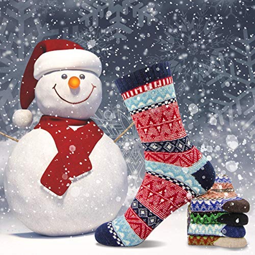 Cozy & Warm Thick Soft Wool Christmas Gift Winter Socks for Women