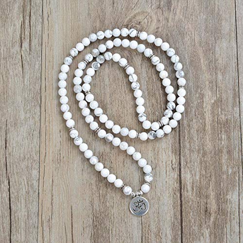 Yoga Symbol Pendant Charm 108 Mala Beads Meditation Bracelet Necklace