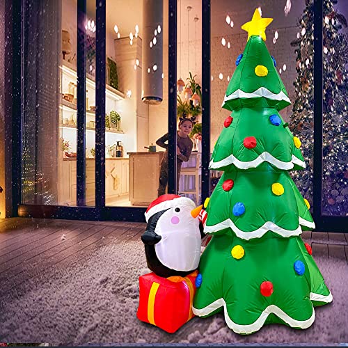 Christmas Inflatables 7 Feet Xmas Tree w/ Gift Box