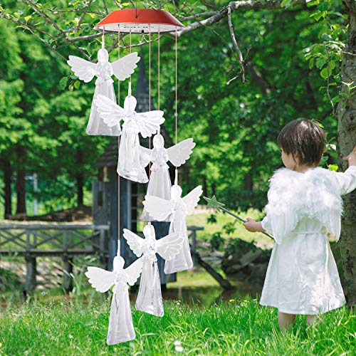 Angel String Light red top Gardening Light up Wind Chimes