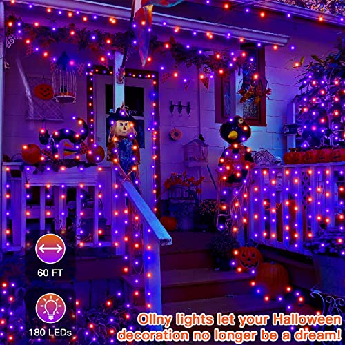 60 FT 180 LED Halloween Lights Decorations Lights