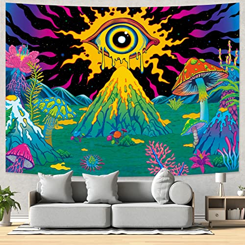 Psychedelic Eye Trippy Mushroom Tapestry for Wall Decoration