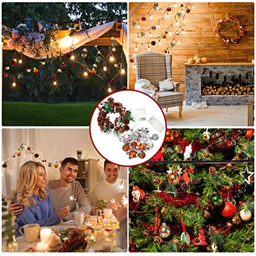 2 Pieces 6.5 Feet 20 LED Christmas String Lights