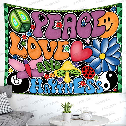 Peace Love and Happiness Tapestry