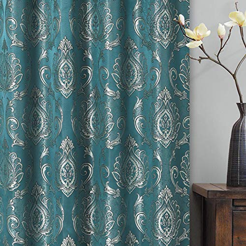Simple Classic Window Curtain Panel Drape w/ Attached Wave Valance 2pcs Set  54x84"