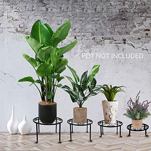 4 Pack Heavy Duty Metal Plant Stands for Flower Pot