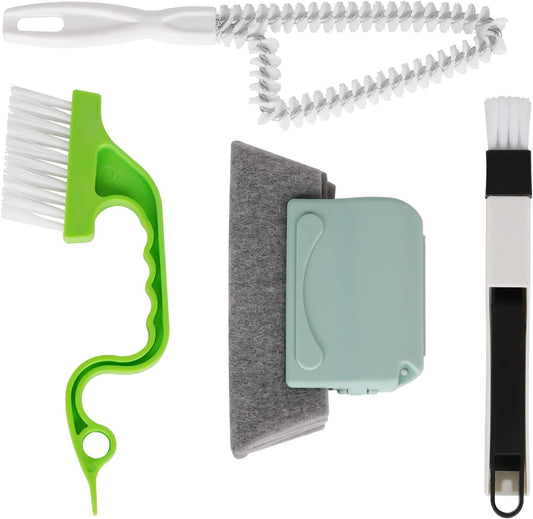 Hand-held Groove Gap Cleaning Tools Door Window Track Kitchen Brushes (4 Pcs)