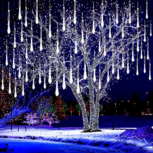 Meteor Shower Lights 12 inch 8 Tube 192 LED Icicle Christmas Lights