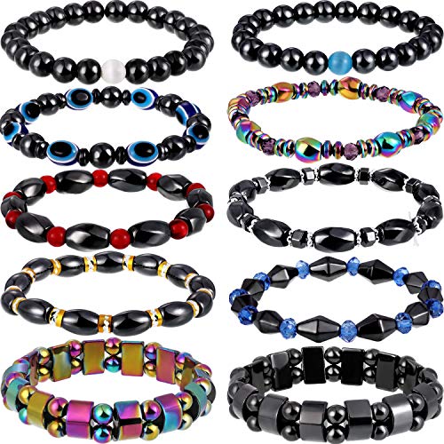 10 Pieces Magnetic Hematite Therapy Magnetic Bracelet Promotion Bundle Set!