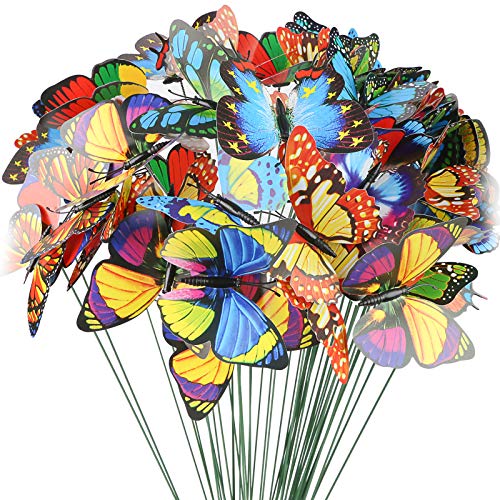 Butterfly Stakes, 50pcs 11.5inch for Garden Decoration