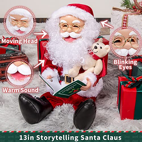 13" Animated Santa Claus Figurines Decoration