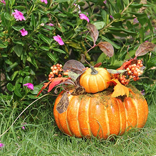 Thanksgiving Decorations Pumpkin with Plastic Succulents