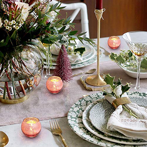 Candle Holders Set of 12 - Mercury Glass Votives Tealight Holder