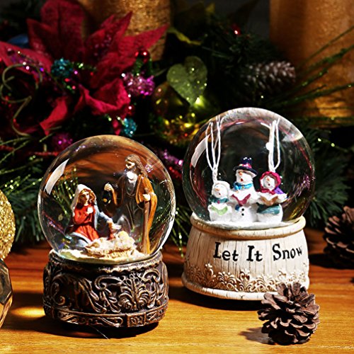 100mm Musical Snow Glitter Water Globe Christmas Decoration