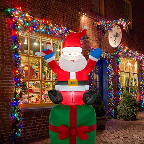 6 Foot Christmas Inflatable Santa Claus w/ Built-in LEDs