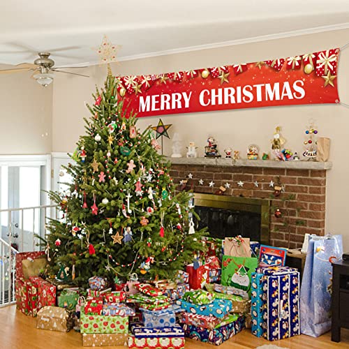 Large Merry Christmas Banner 20" x 20"