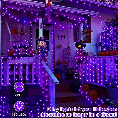 60 FT 180 LED Halloween Lights Decorations Lights