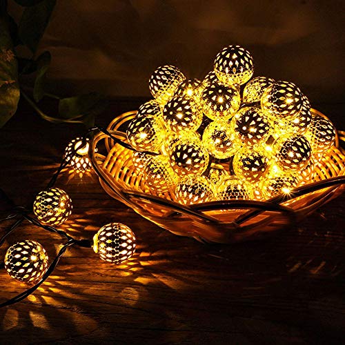 Globe String Lights Plug-in Metal Ball Fairy Lights