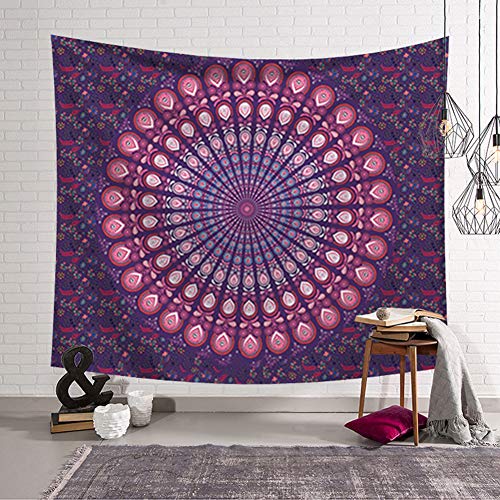 Psychedelic Mandala Wall Hanging Tapestry (51 x 60 Inches)