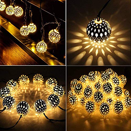 Globe String Lights Plug-in Metal Ball Fairy Lights