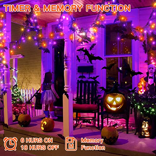 60 FT 180 LED Halloween Lights Decorations Lights