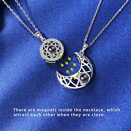 Magnetic Couple Necklace for Him and Her, Matching Necklaces for Couples