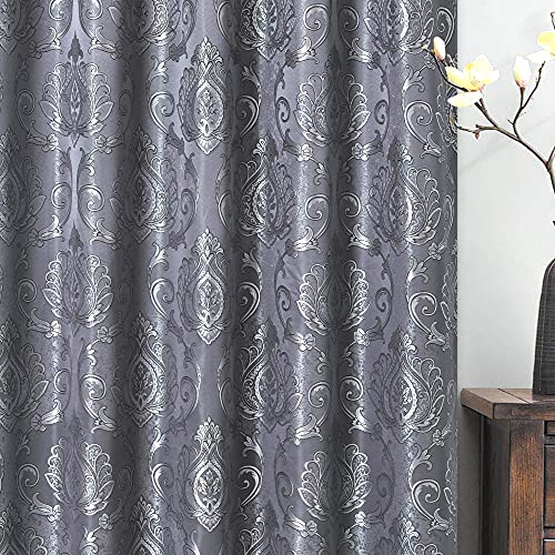 Simple Classic Window Curtain Panel Drape w/ Attached Wave Valance 2pcs Set  54x84"