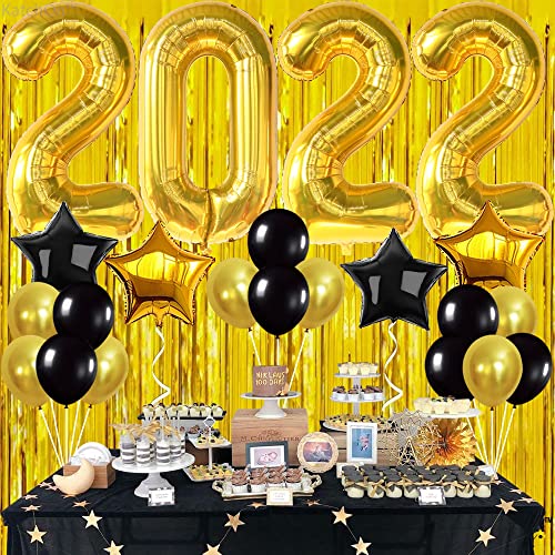 Giant Happy New Year Decorations 2022 Set - 40 Inch