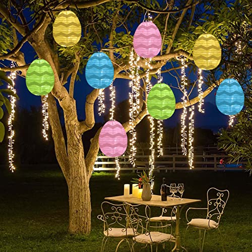 Easter Decor -19.5ft 48 LEDs of 8 Pcs Lantern String Lights