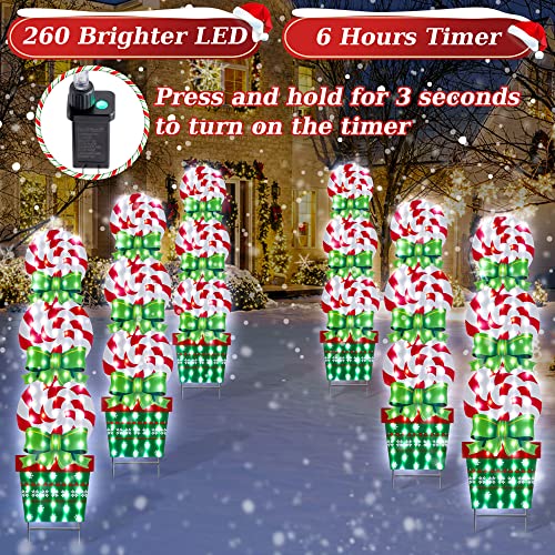 Lighted Christmas Candy Yard Signs Decoration