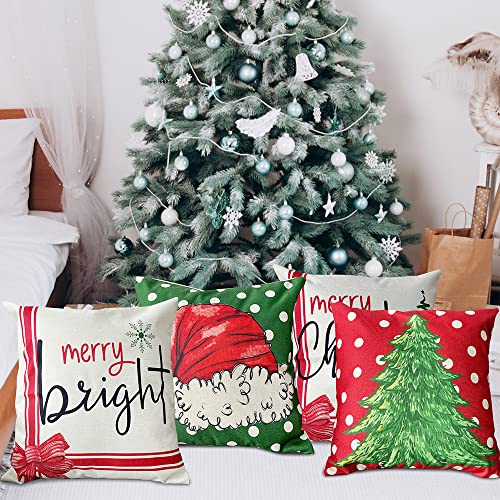 Set of 4 Christmas Pillow Covers 18X18 Inch