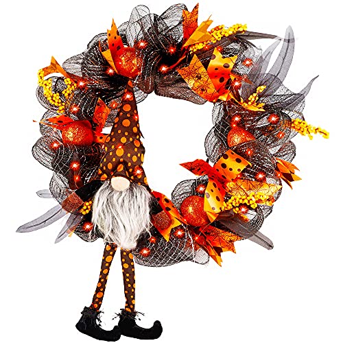 Halloween Wreaths w/ 30 LEDs for Home Decoration